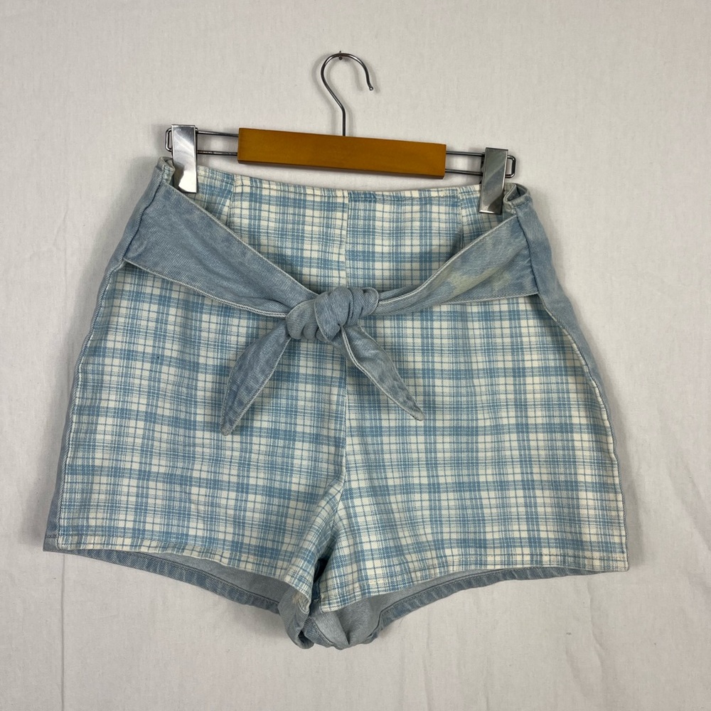 Urban Outfitters‎ BDG Tie Front Two Tone Gingham Shorts Sz 10